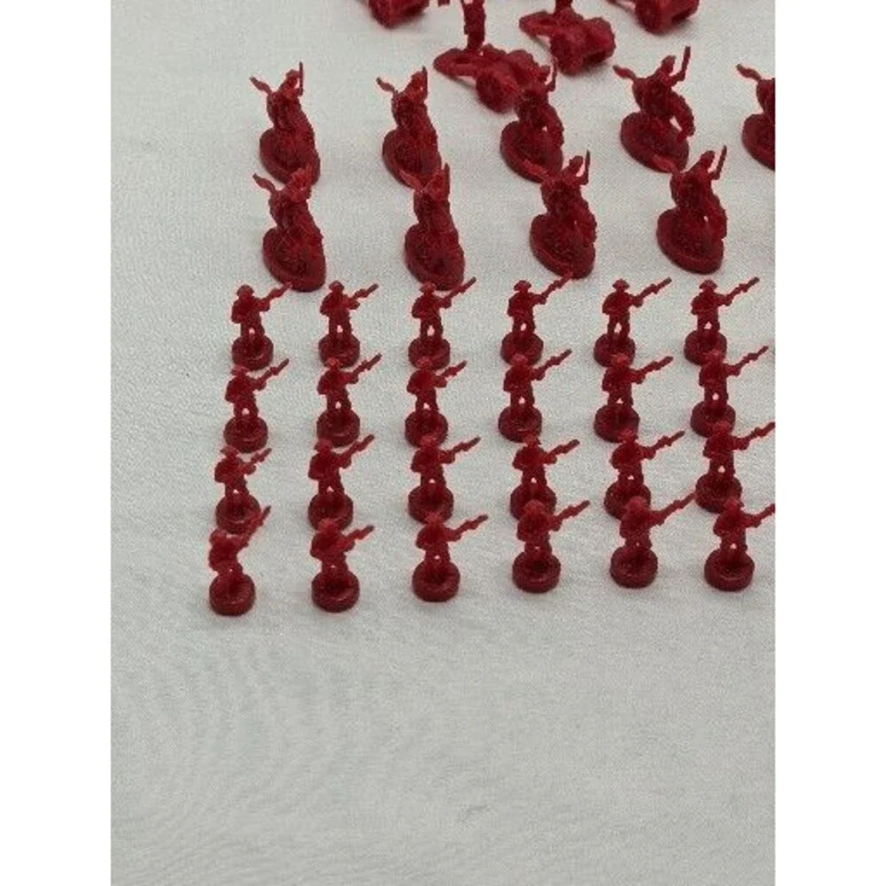 Lot Of (58) Red Replacement Risk Player Pieces